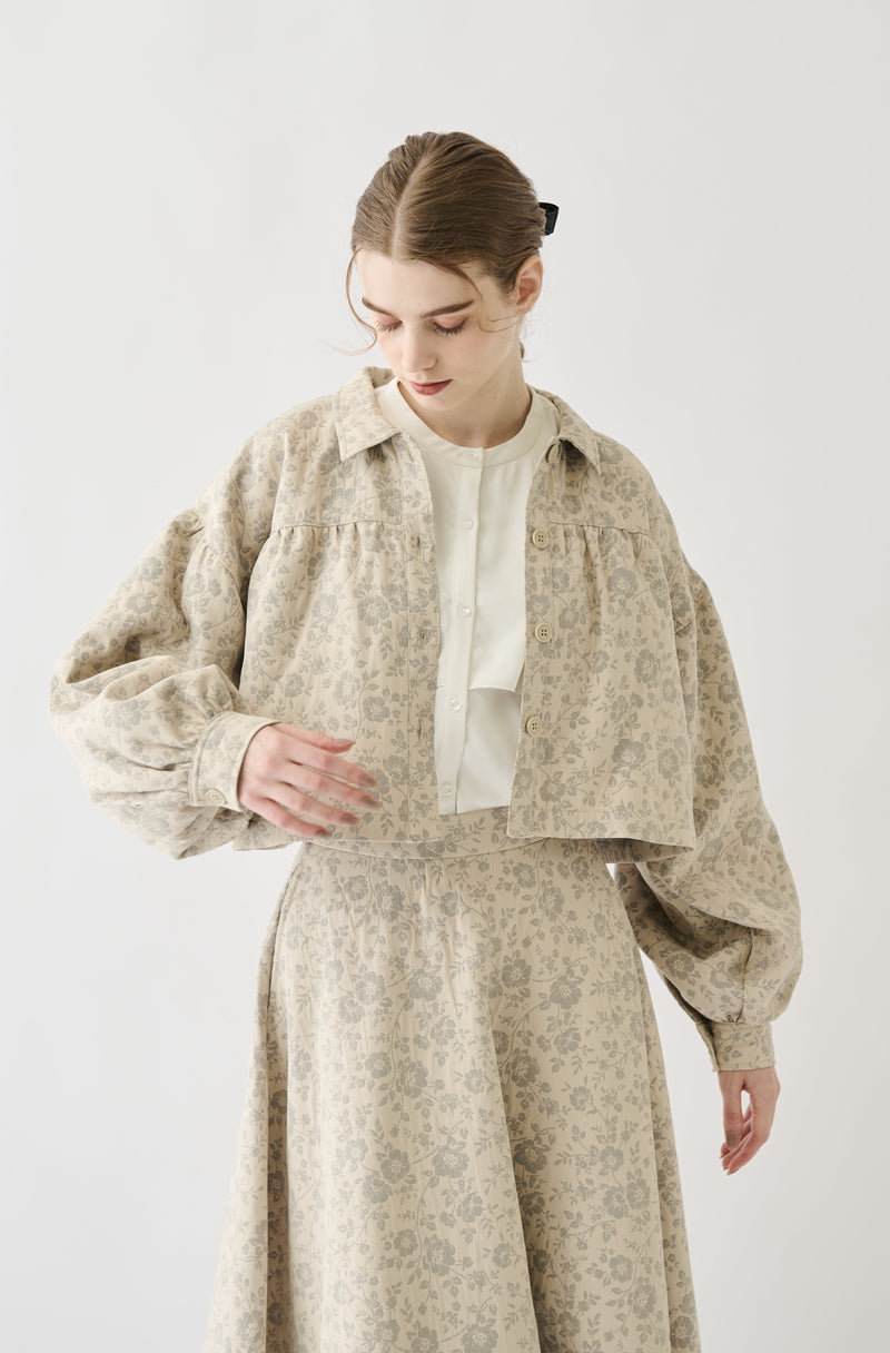 flower jacquard jacket