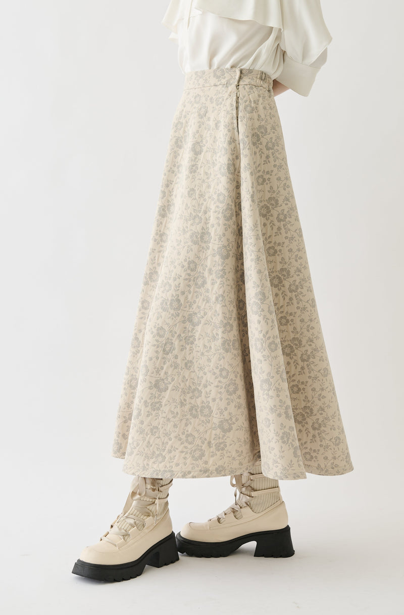 flower jacquard skirt