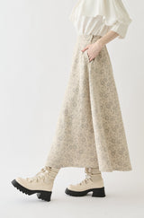 flower jacquard skirt
