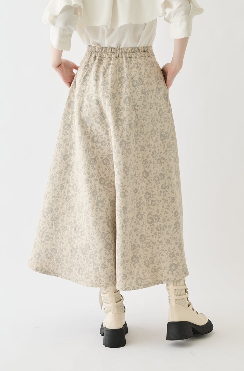 flower jacquard skirt