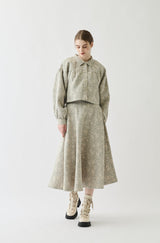 flower jacquard skirt