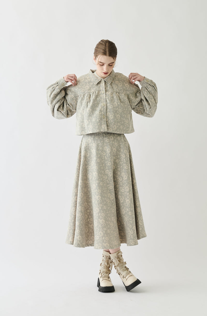 flower jacquard jacket