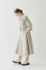 flower jacquard skirt