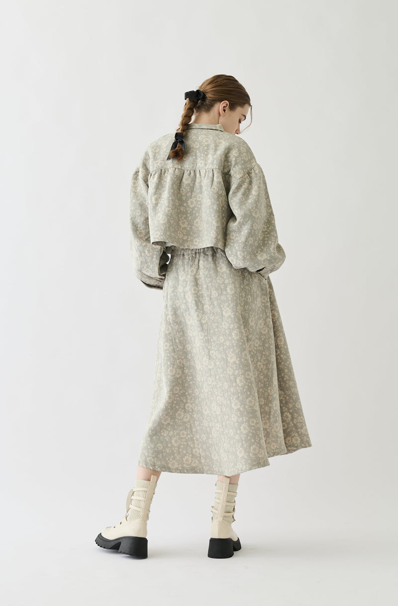 flower jacquard jacket