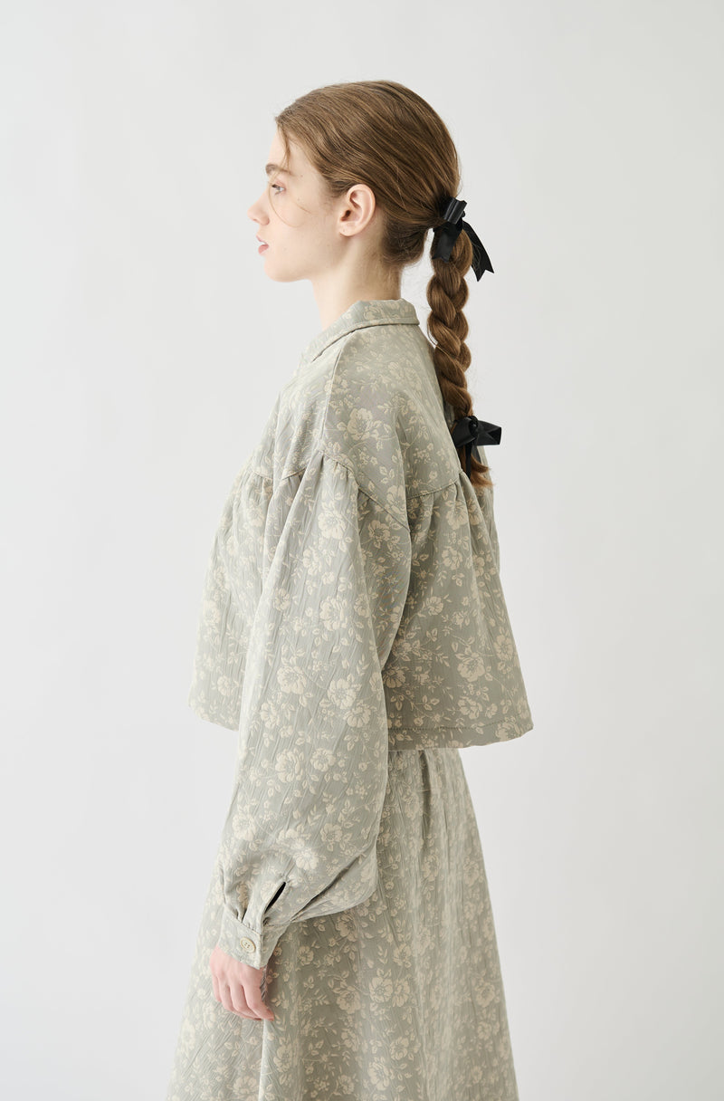 flower jacquard jacket