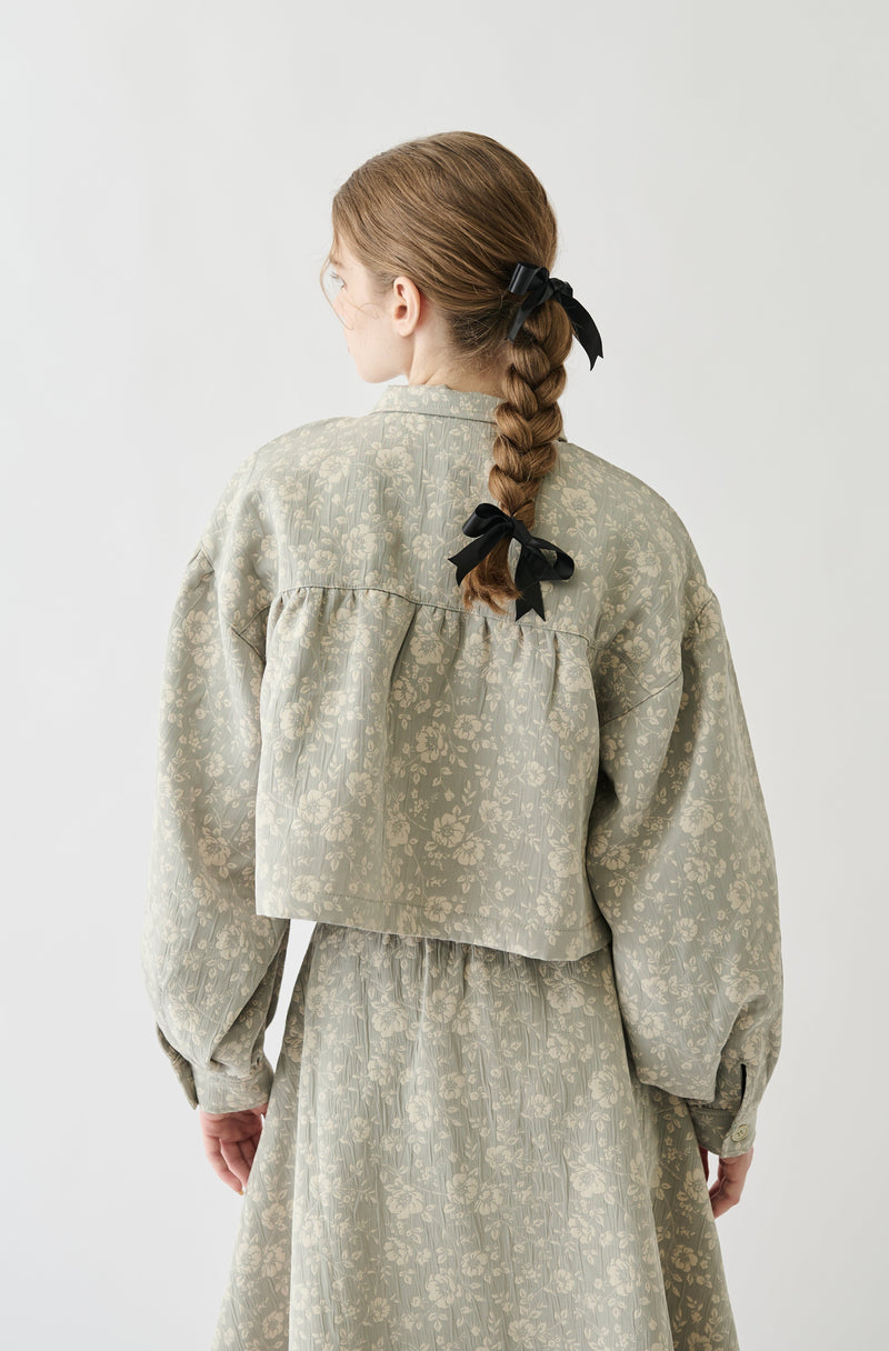 flower jacquard jacket