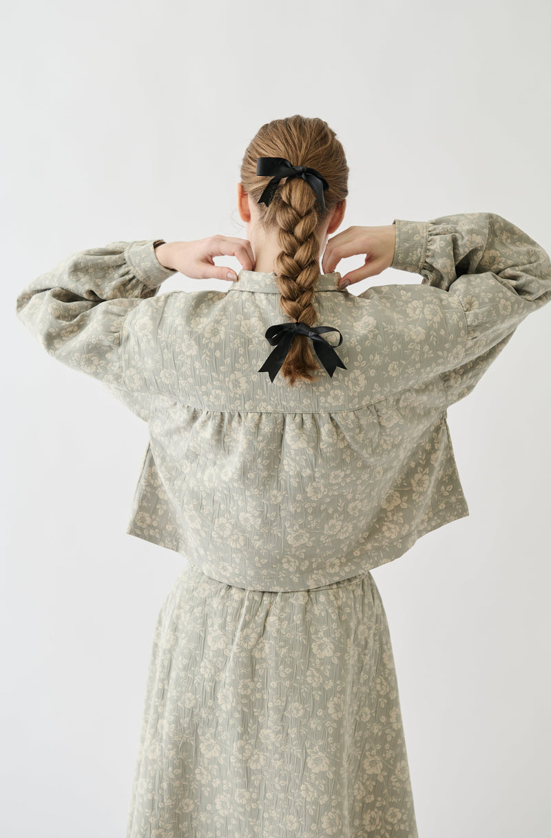 flower jacquard jacket