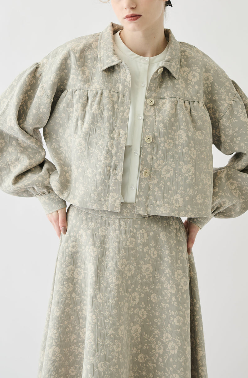 flower jacquard jacket