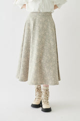 flower jacquard skirt