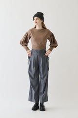 ribbon tuck pants