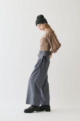 ribbon tuck pants