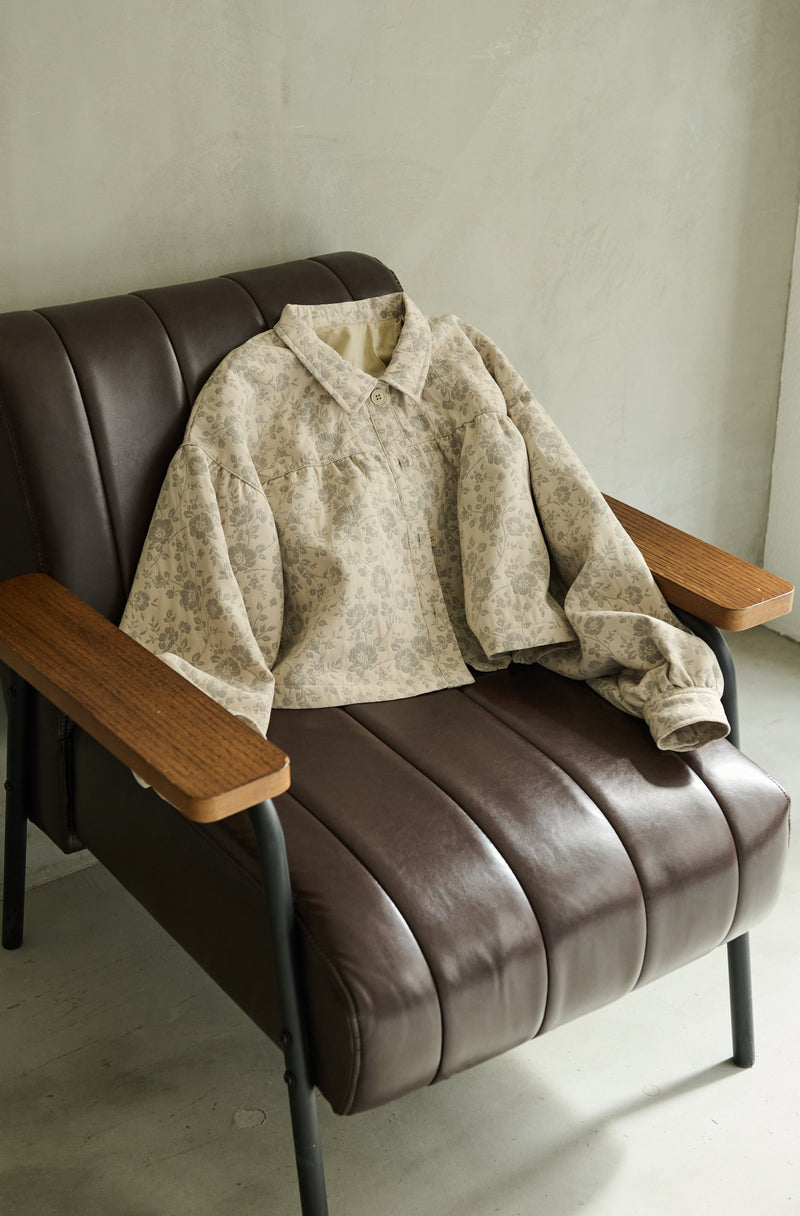 flower jacquard jacket