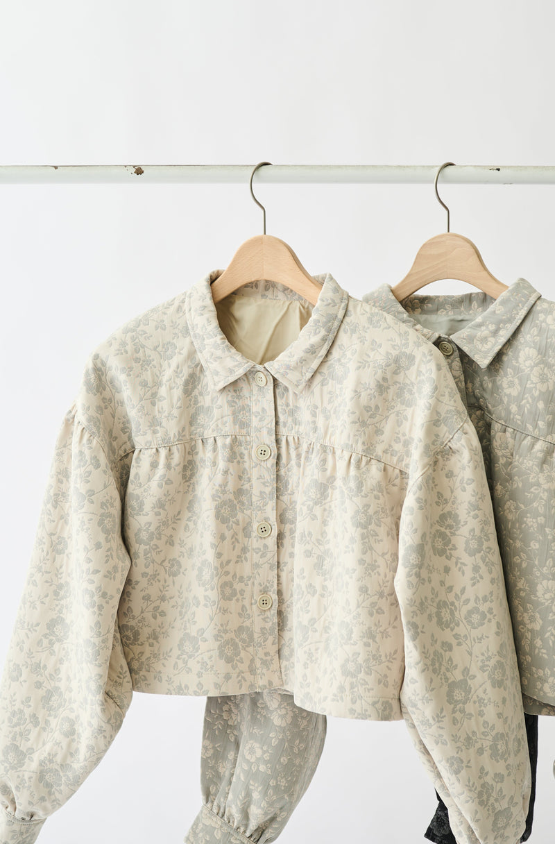 flower jacquard jacket