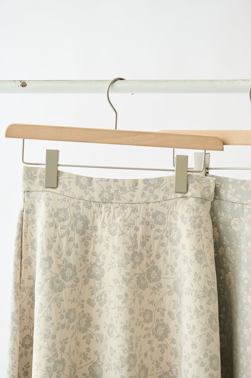flower jacquard skirt