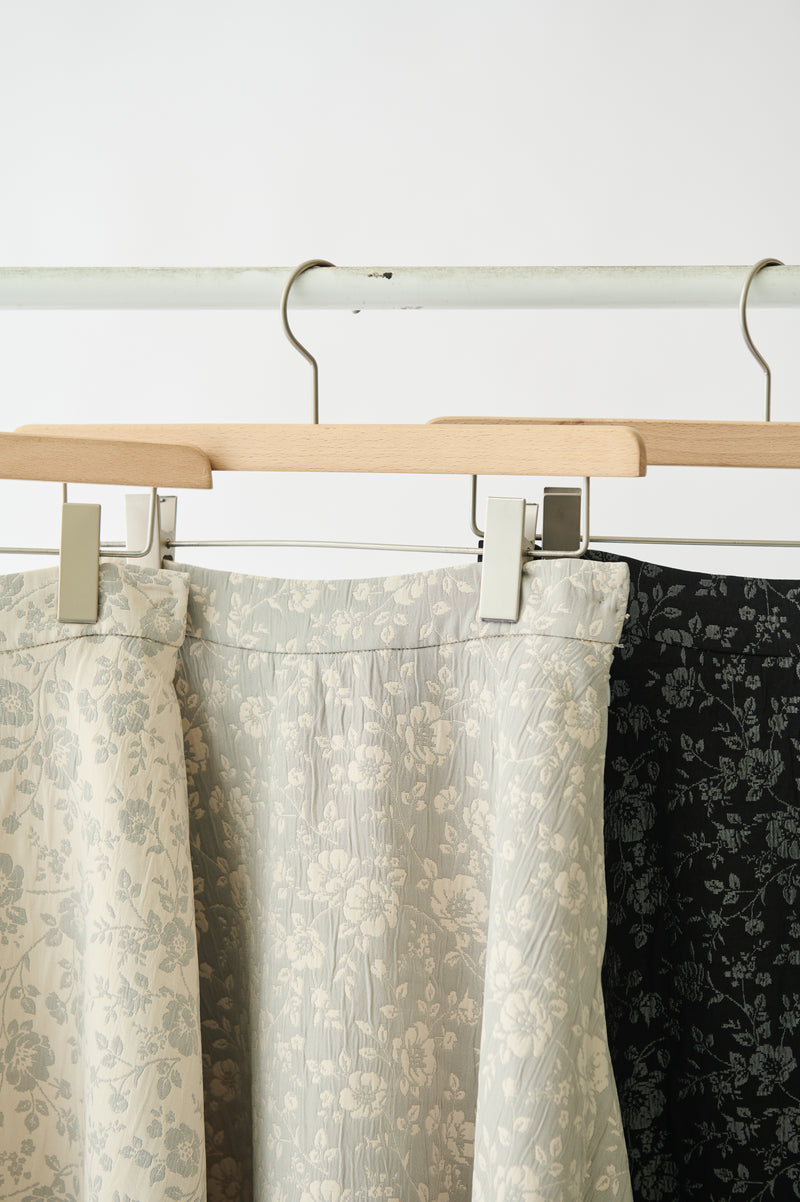 flower jacquard skirt