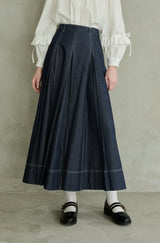 made in Japan tuck denim skirt