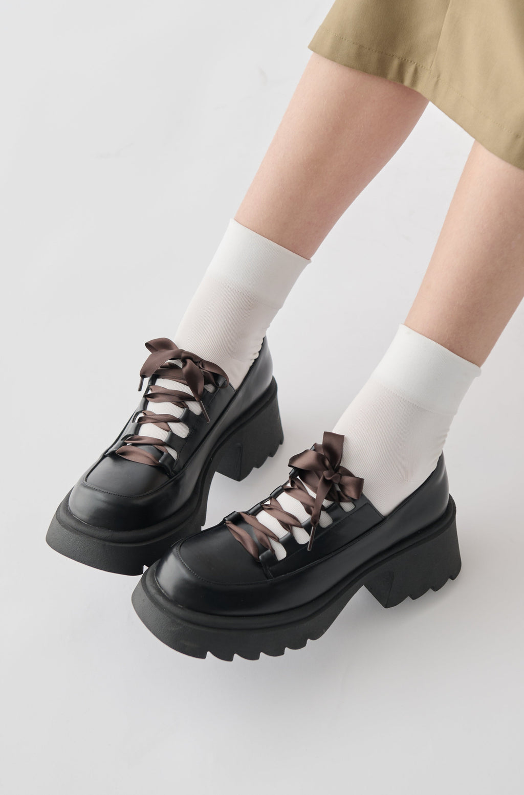 lace up platform loafers – idem