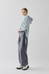 ribbon tuck pants