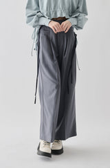 ribbon tuck pants