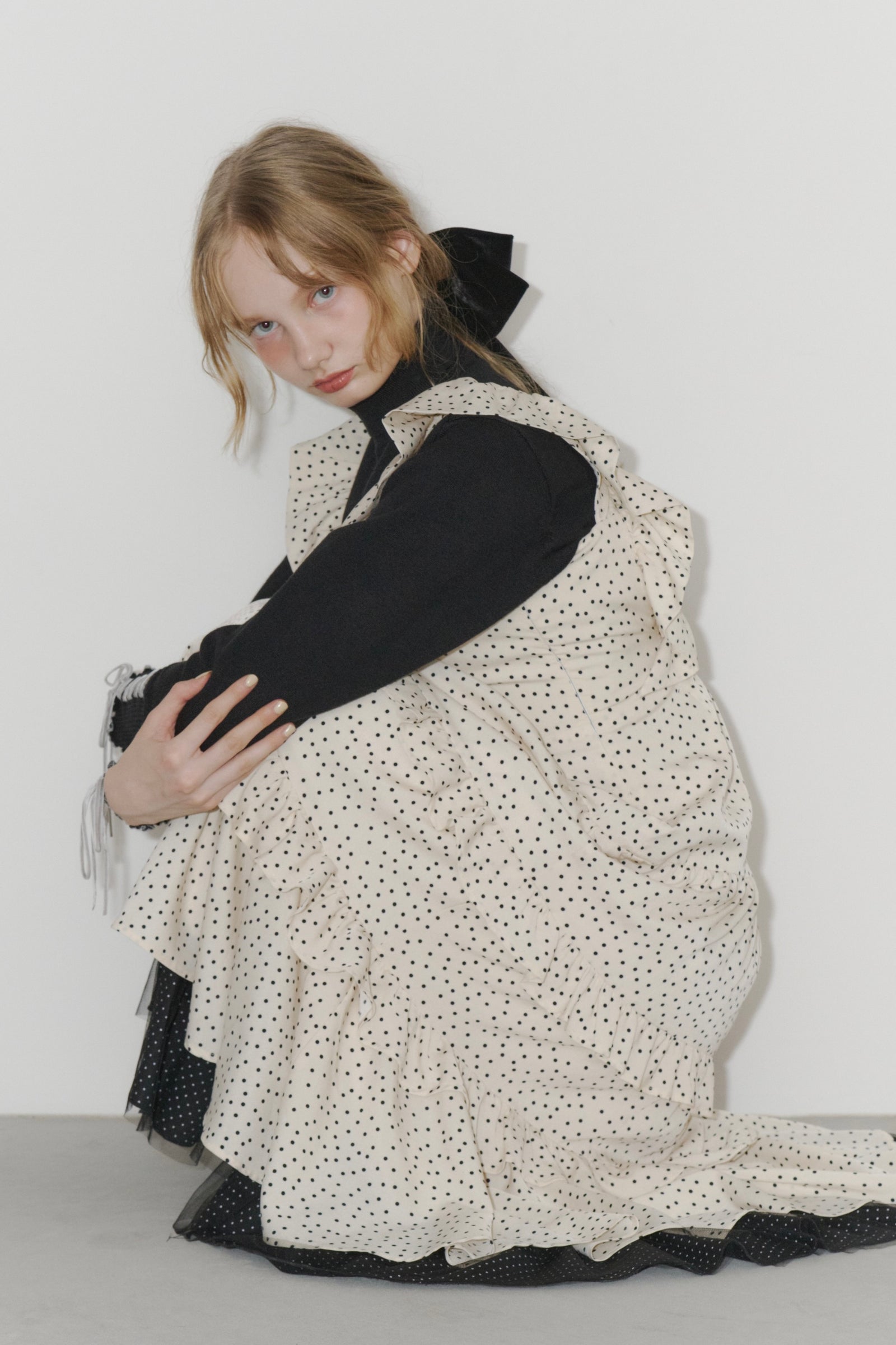 M ドットワンピース その他 dot × dot many frill onepiece – idem