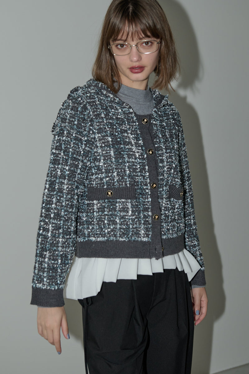 mix tweed sailor jacket