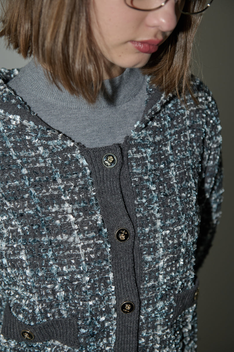 mix tweed sailor jacket