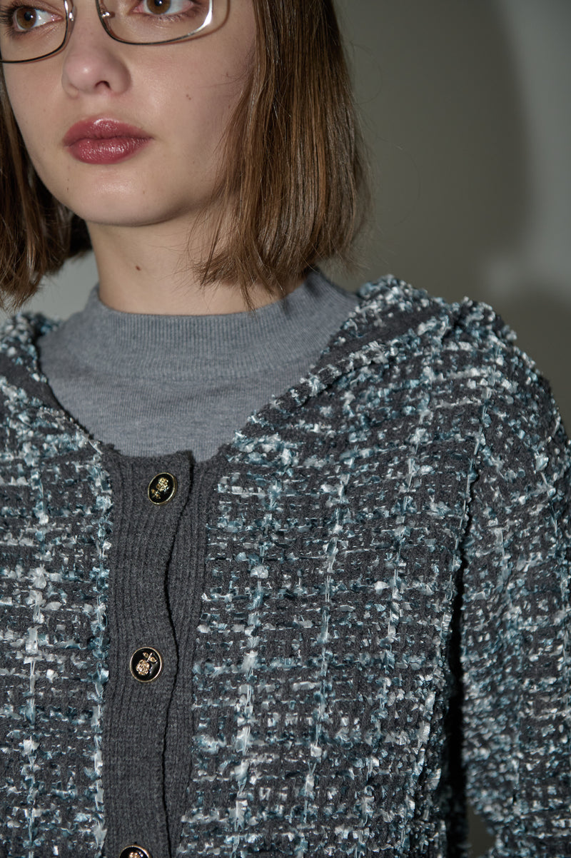 mix tweed sailor jacket