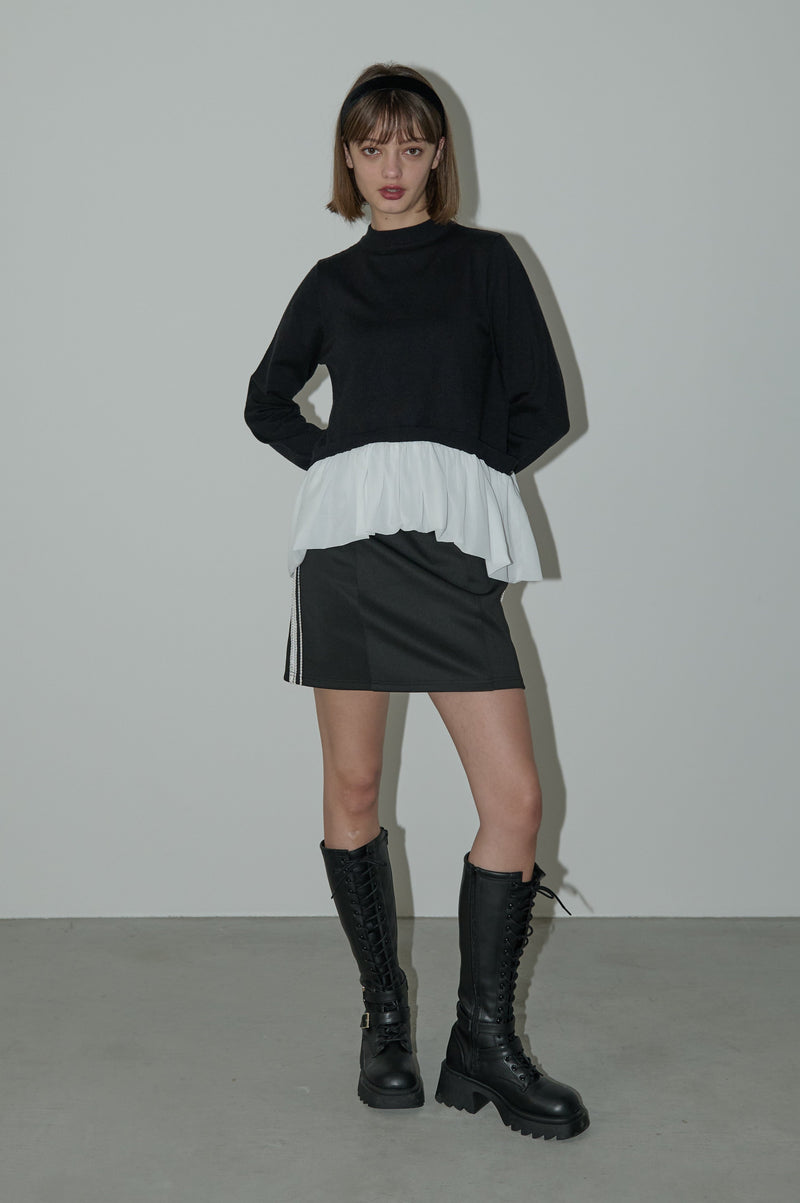 docking peplum knit