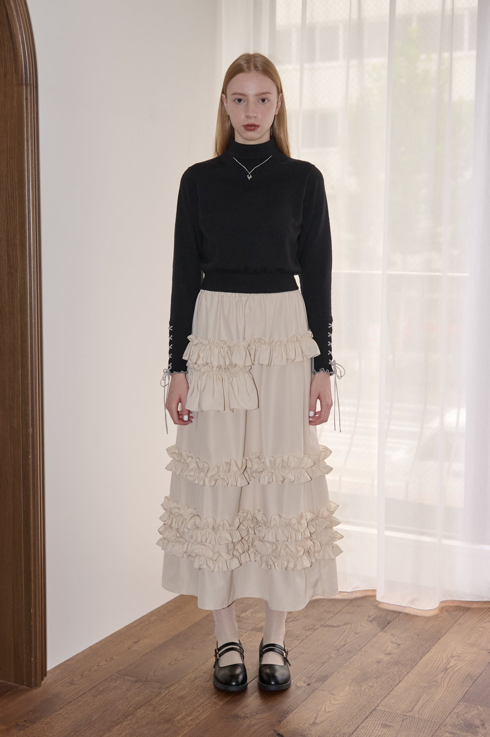 【最終値下げ】idem イデム ボリュームフリルスカート ブラック whip frill volume skirt – idem