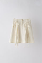 2way ribbon belt mini skirt