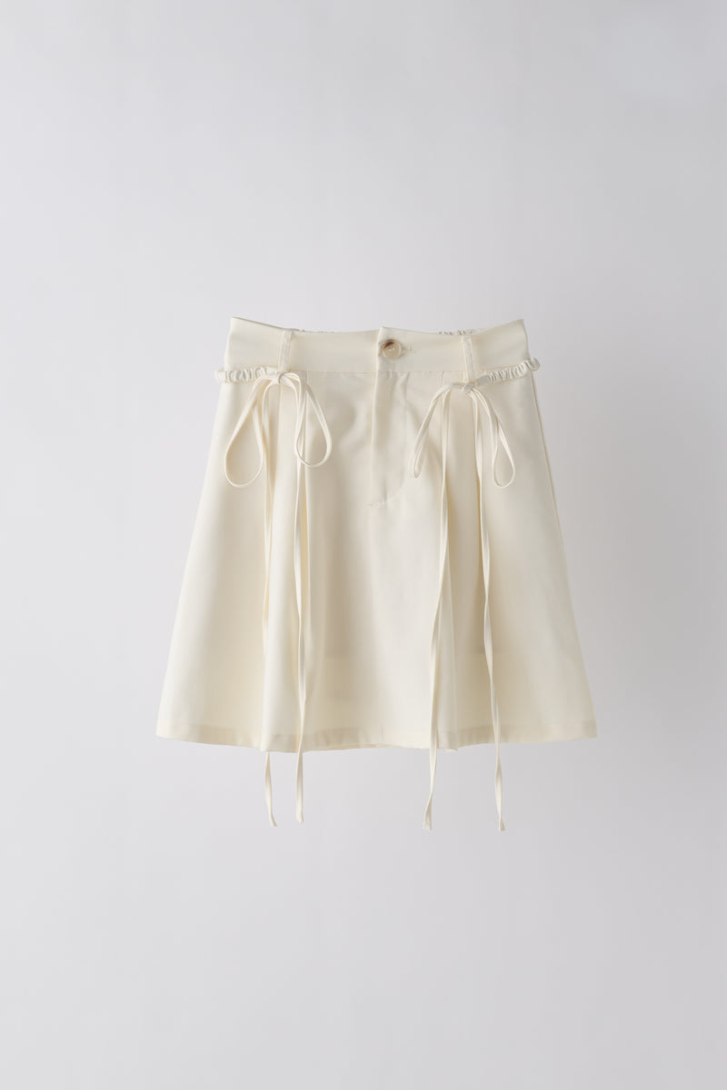 2way ribbon belt mini skirt