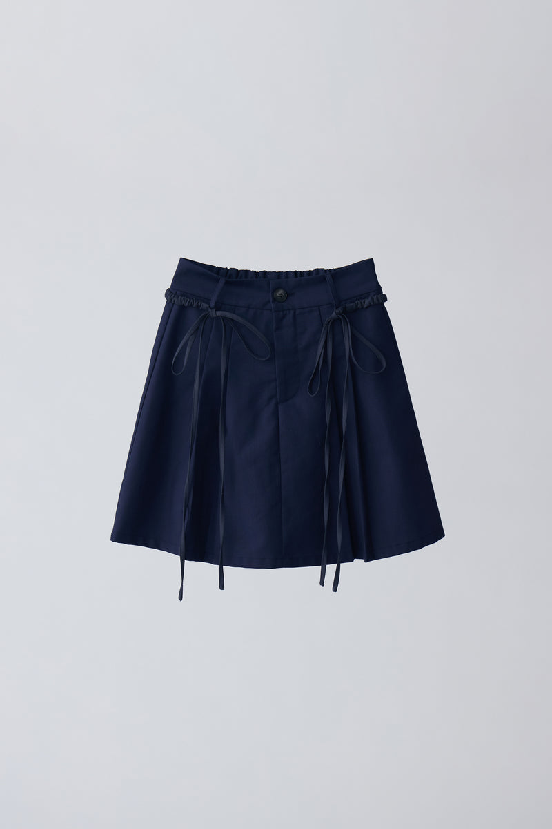 2way ribbon belt mini skirt (NEW COLOR)