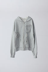 heart frill hoodie