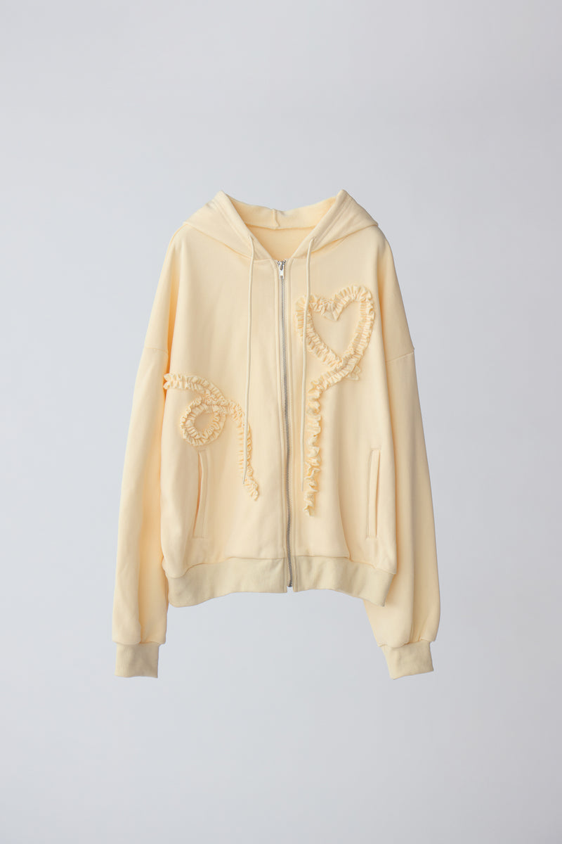 heart frill hoodie