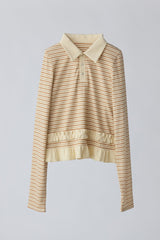 border frill polo shirt
