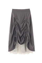 lace layered drawstring skirt (NEW COLOR)