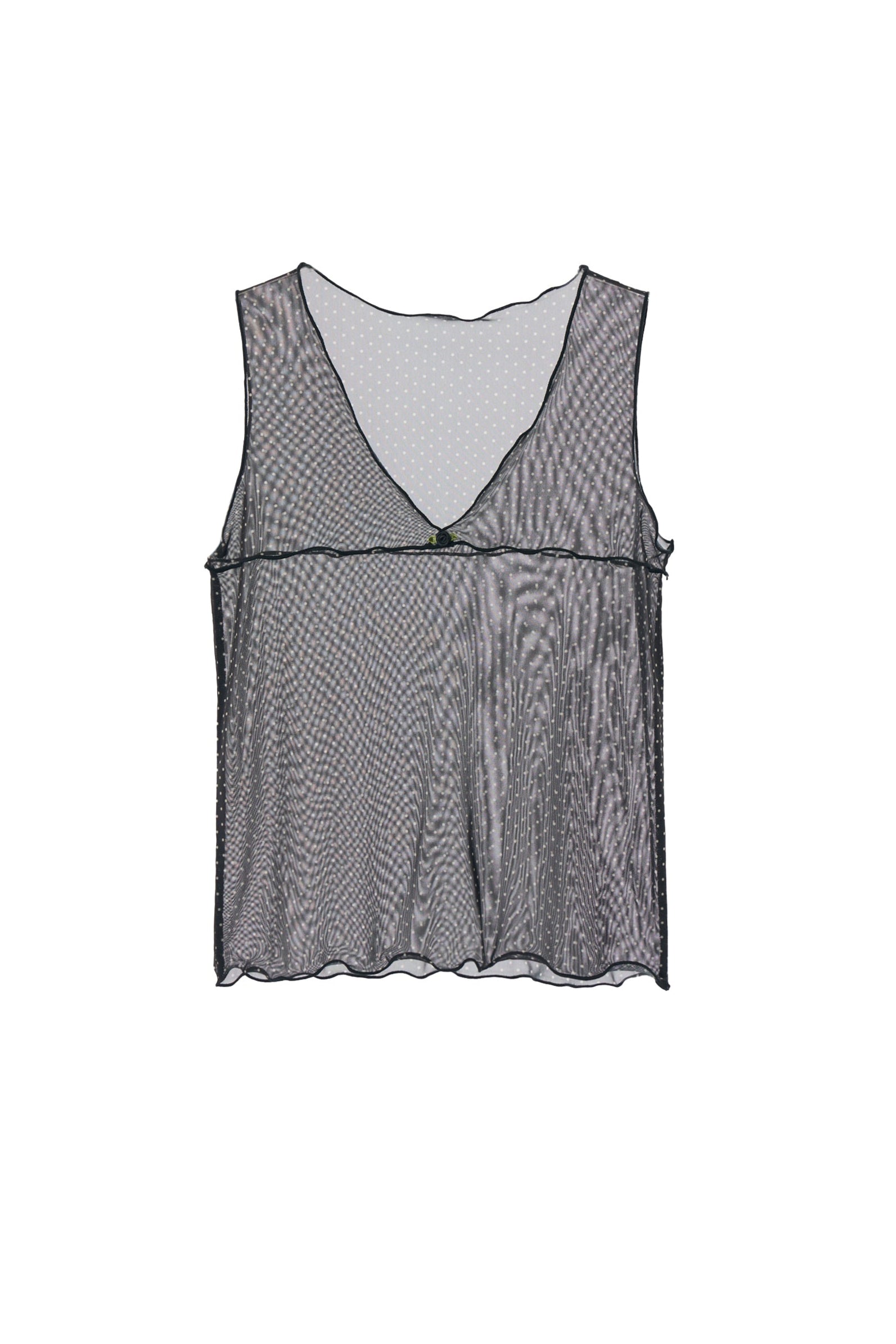 sheer dot tank top