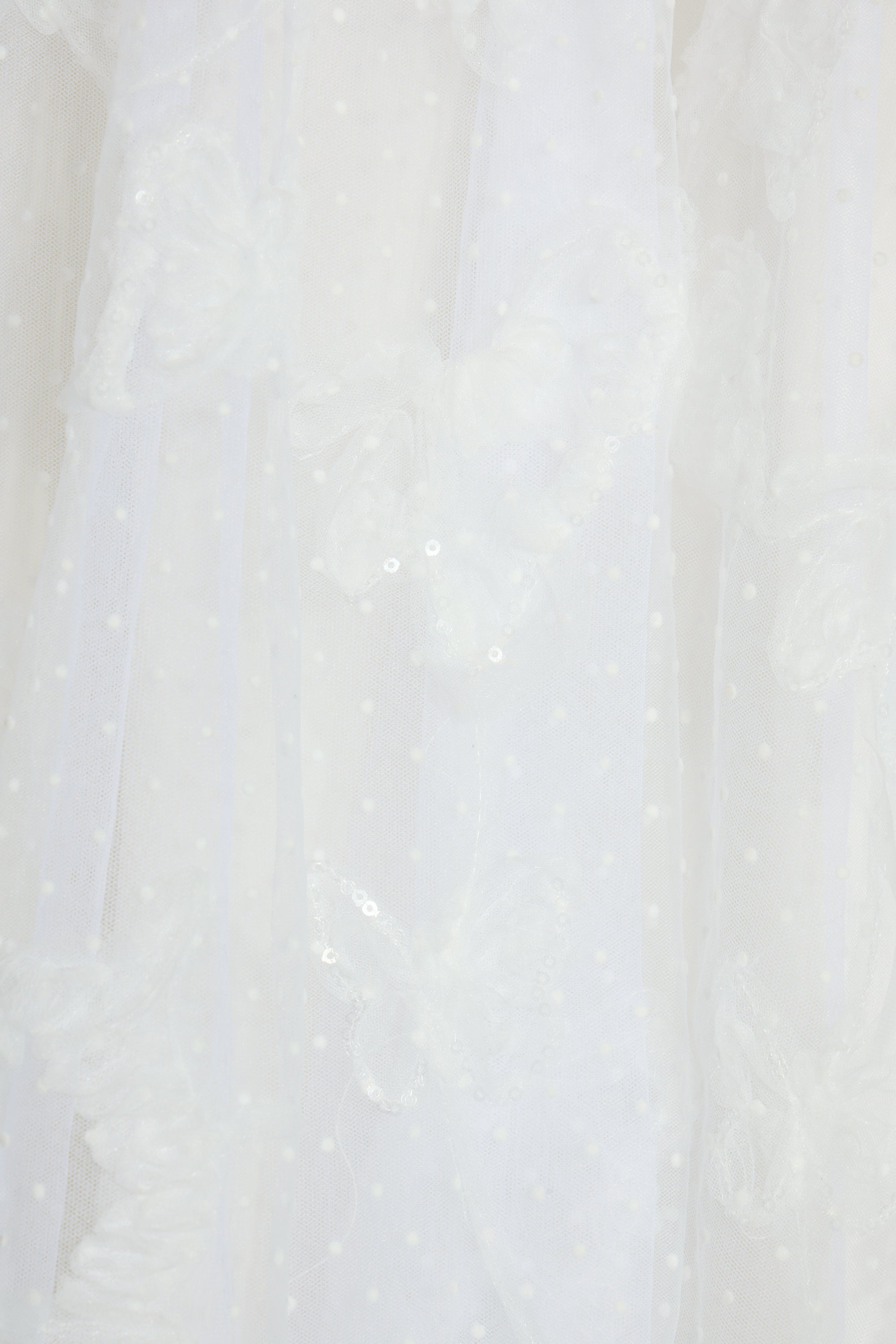 volume tulle butterfly dot skirt