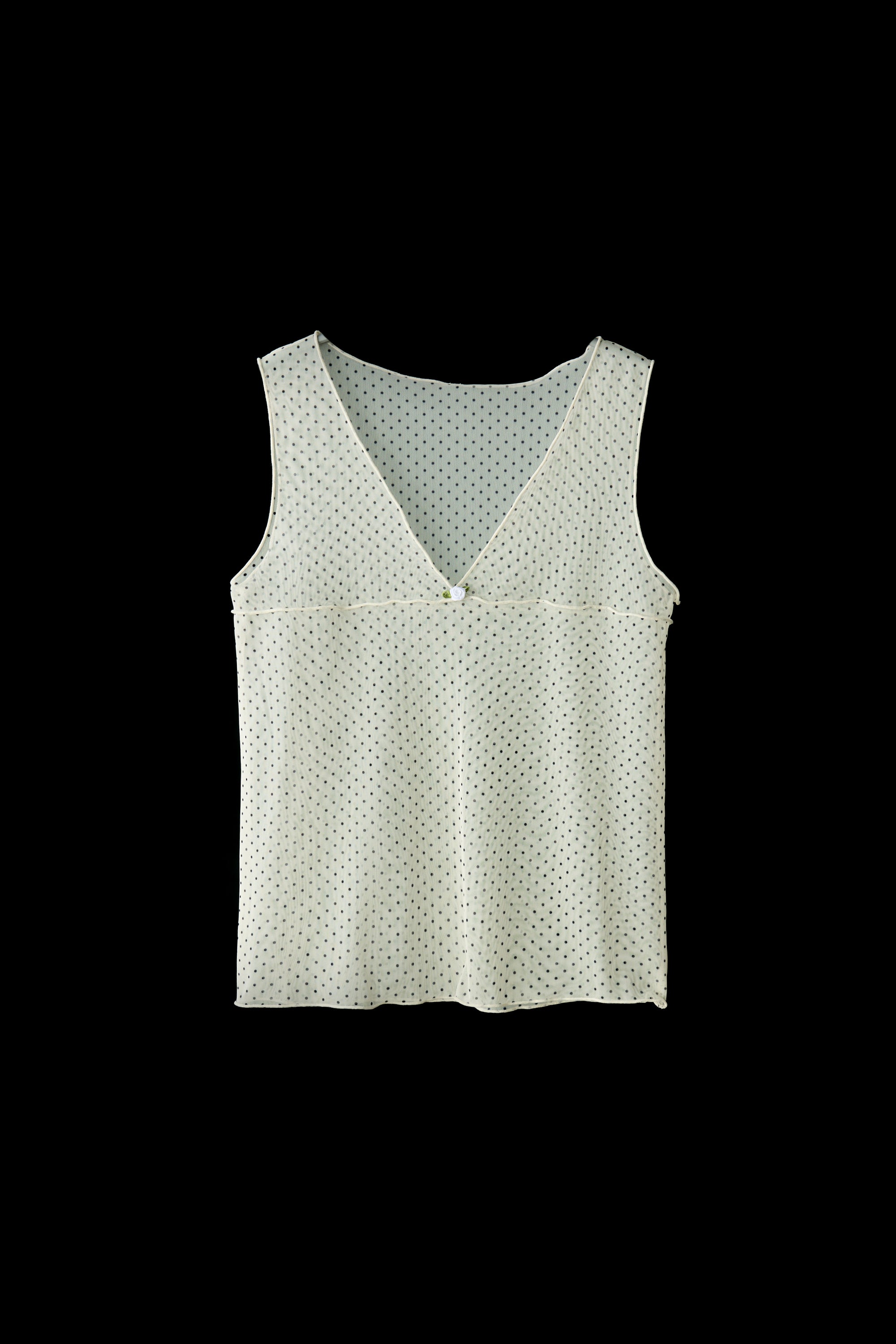 sheer dot tank top
