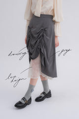 lace layered drawstring skirt (NEW COLOR)