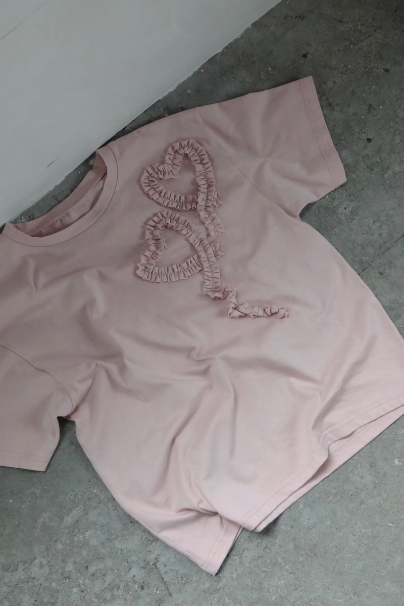 heart frill T-shirt