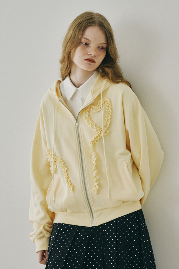 heart frill hoodie