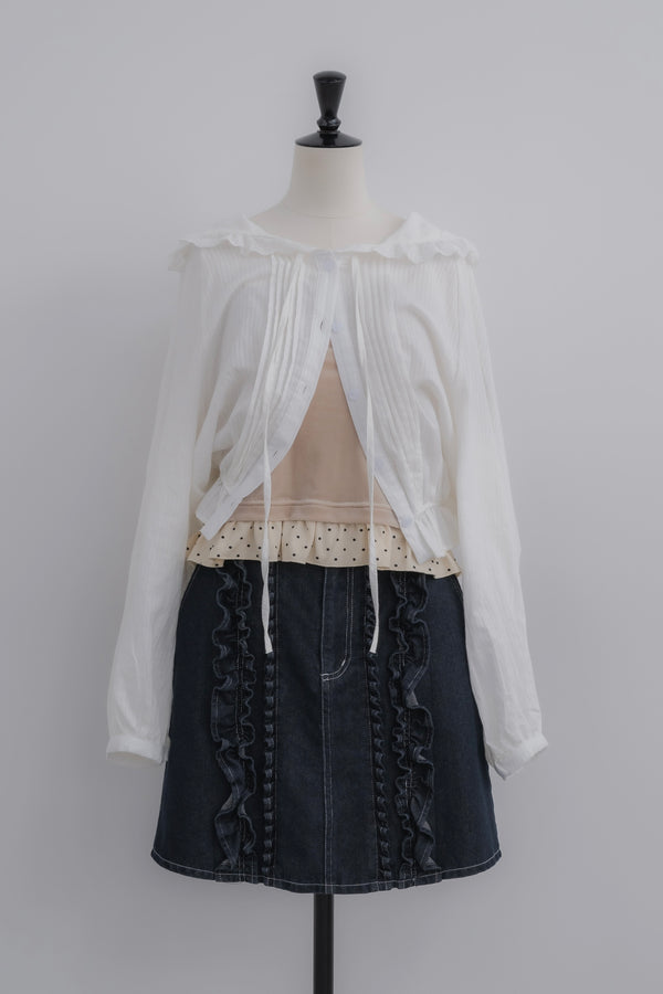 lace hoodie blouse