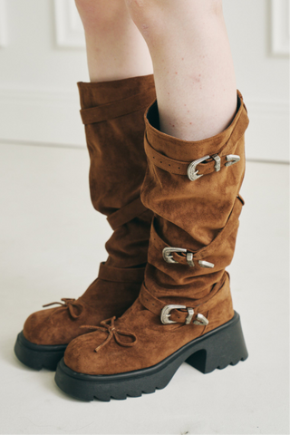 2way kushu-kushu suede boots
