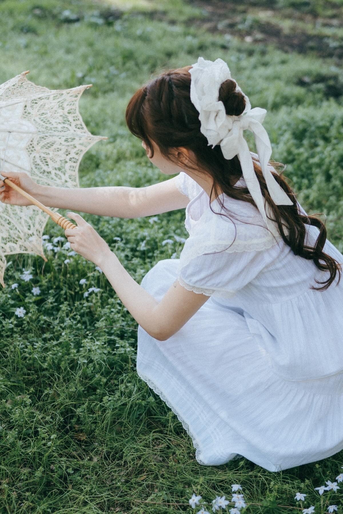 big frill ribbon chouchou
