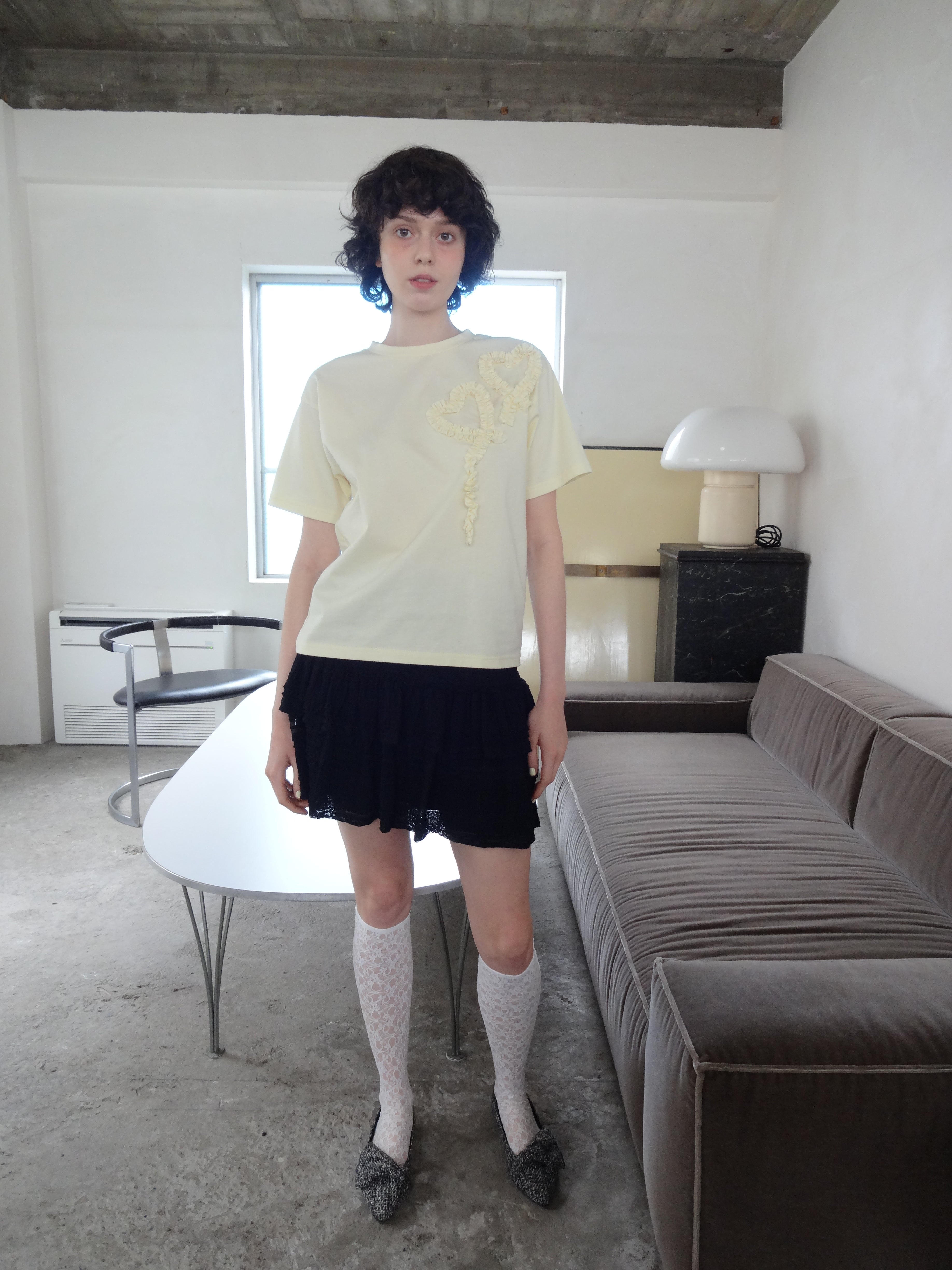 heart frill T-shirt