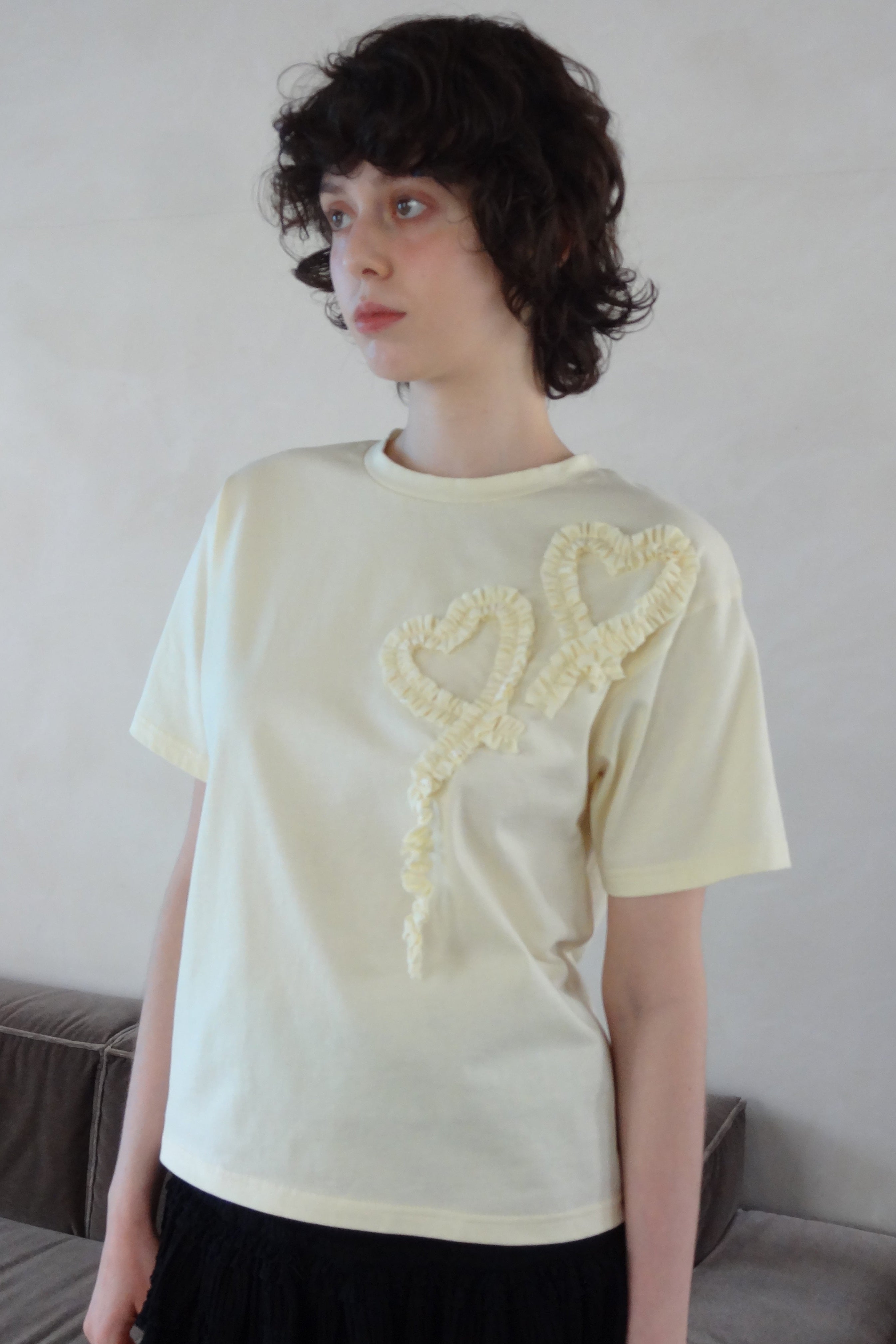 heart frill T-shirt