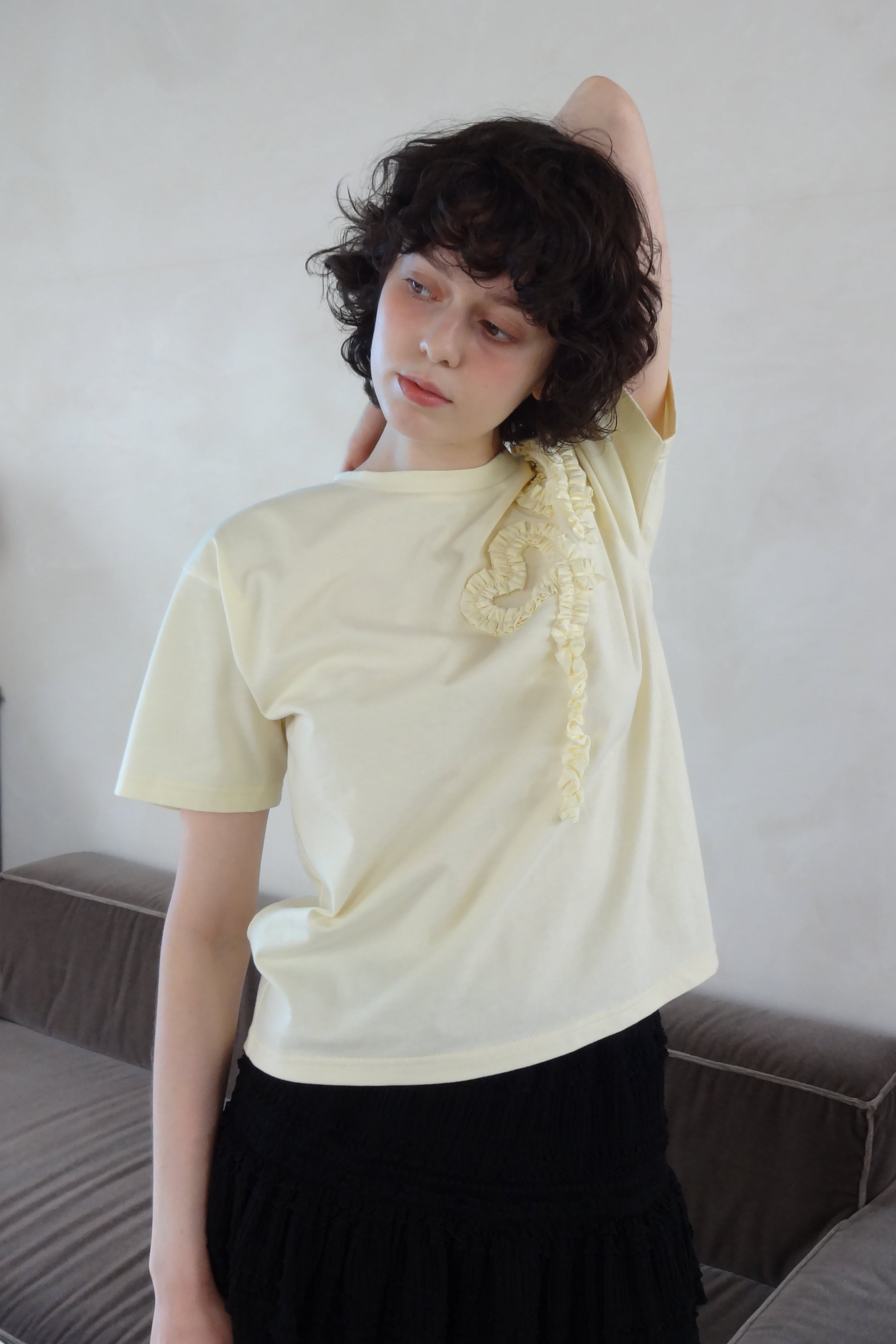 heart frill T-shirt