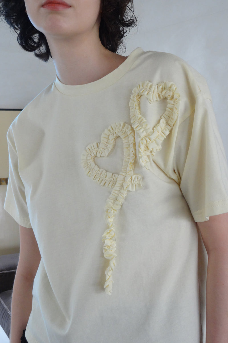 heart frill T-shirt