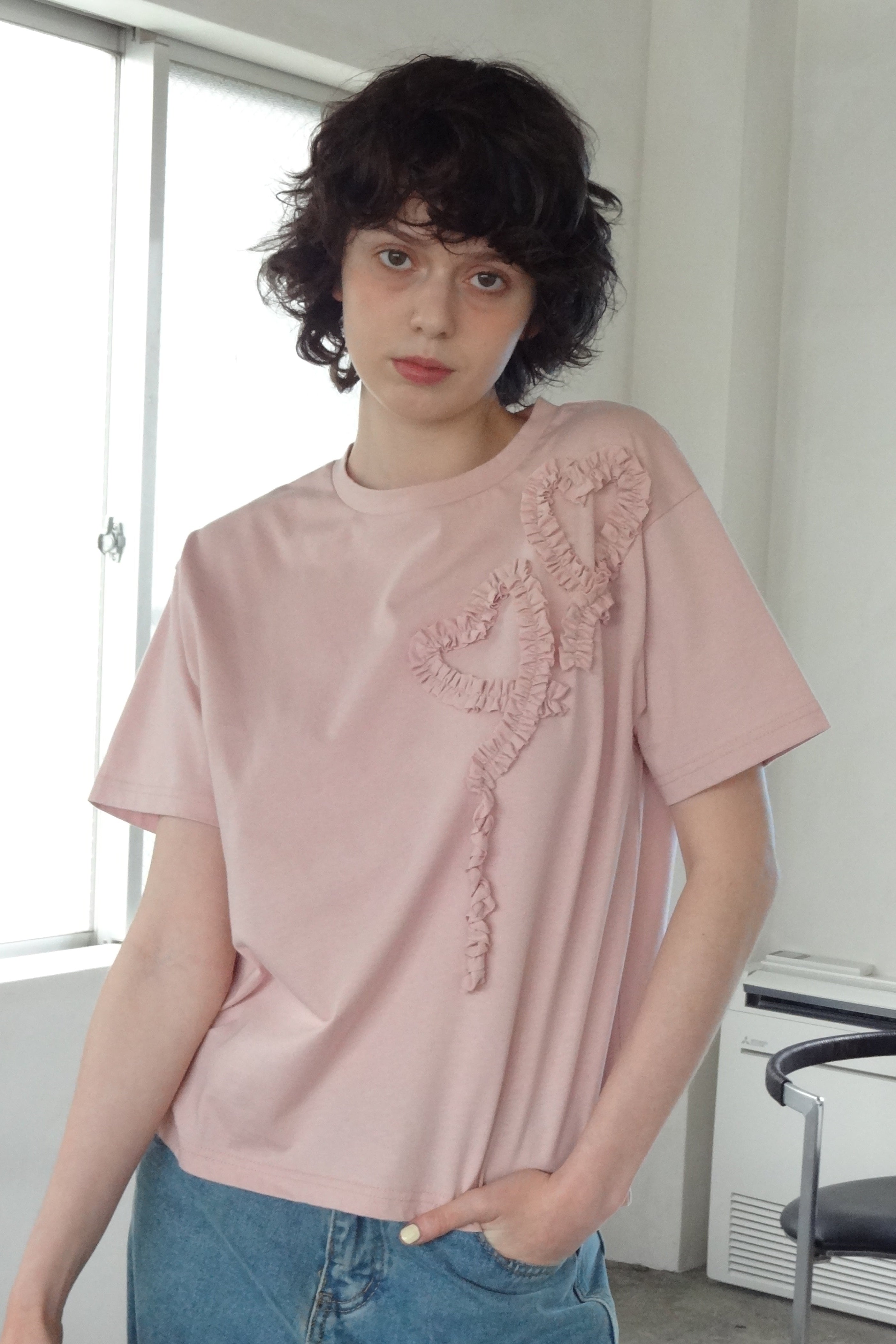 heart frill T-shirt